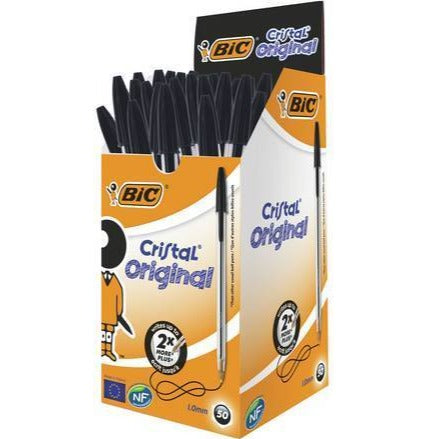 BiC Ballpoint Pen Cristal Original Fine Black 50 Pack