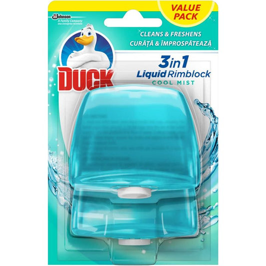 Toilet Duck 3 in 1 Liquid Rim Block Holder Cool Mist 55ml - Case of 6