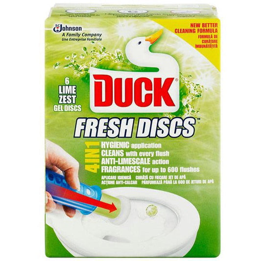 Toilet Duck Fresh Discs 36ml & Dispenser Lime Zest - Case of 5